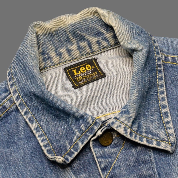 1960s Lee 101J Denim Jacket Size 38 Sanforized Union Made In Usa - Picture 7 of 8